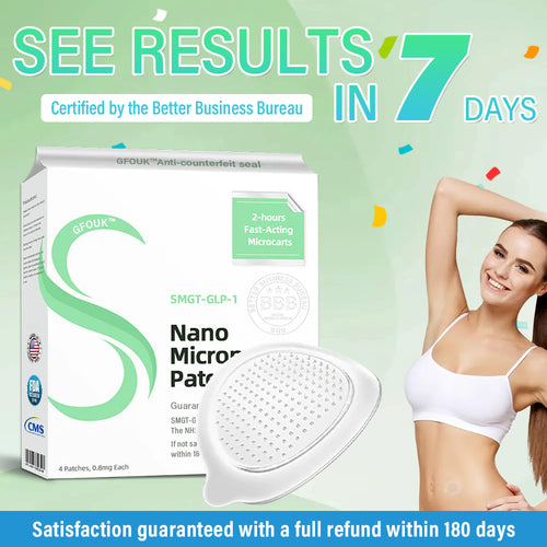 [See results in 7 days] ✅ GFOUK™ SMGT-GLP-1 Nano Microneedle Patch ✅ FDA certified (Painless, long-lasting, addressing diabetes, obesity, and cardiovascular diseases) 🍀up